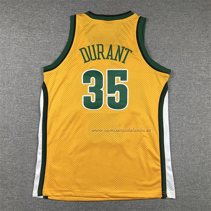 Camiseta Nino Seattle SuperSonics Kevin Durant NO 35 Mitchell & Ness 2007-08 Amarillo